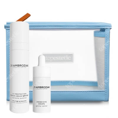 Dr Ambroziak Beauty Face ZESTAW Serum pod oczy z retinolem 15 ml + Regenerujący krem ochronny 50 ml + Kosmetyczka 1 szt