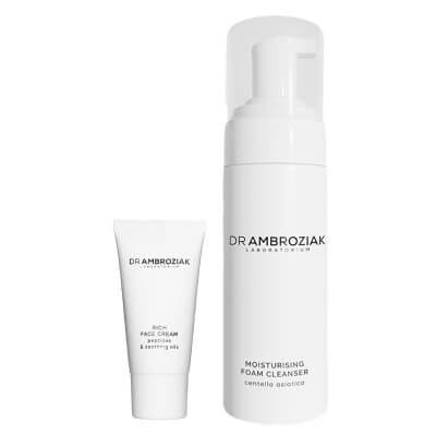 Dr Ambroziak Comfort Skin ZESTAW Pianka myjąca do twarzy 150 ml + Krem odżywczy - wersja travel 20 ml