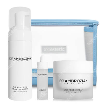 Dr Ambroziak Intense Hydration Set ZESTAW Pianka 50 ml + Serum 30 ml + Krem 50 ml + Kosmetyczka 1 szt