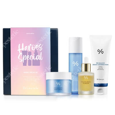 Dr Ceuracle Heroes Special Set ZESTAW Pianka do mycia twarzy 150 g + Tonik 120 ml + Krem na noc 60 g + Ampułka 30 ml