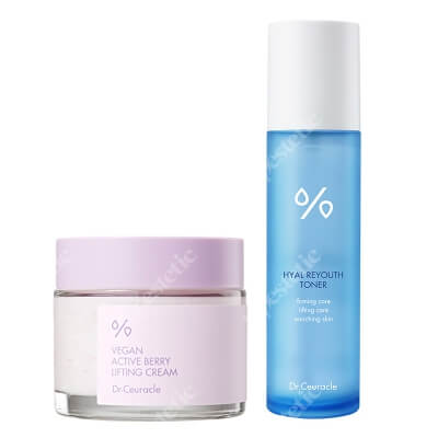 Dr Ceuracle Hyal Reyouth Toner + Vegan Active Berry Lifting Cream ZESTAW Nawilżający tonik 120 ml + Wegański krem ujędrniający 75 g