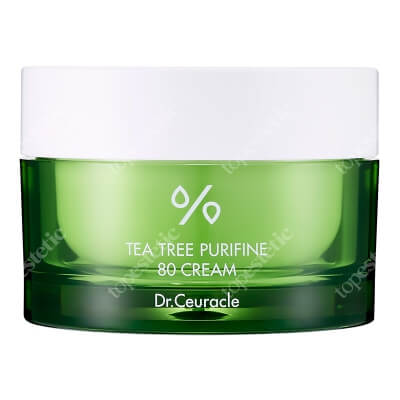 Dr Ceuracle Tea Tree Purifine 80 Cream Lekki nawilżający krem zawierający aż 80% ekstraktu z drzewa herbacianego i olej z liści drzewa herbacianego 50 g