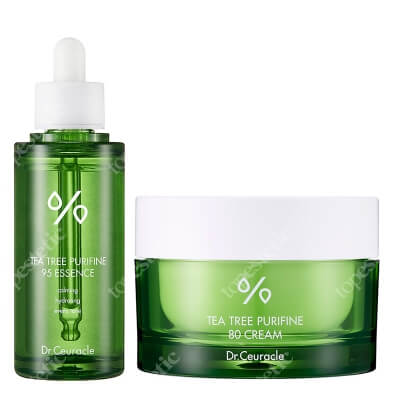 Dr Ceuracle Tea Tree Purifine 95 Care ZESTAW Kojąca esencja 50 ml + Nawilżający krem 50 g