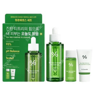 Dr Ceuracle Tea Tree Purifine 95 Essence Special Kit ZESTAW Kojąca esencja z ekstraktem z drzewa herbacianego (aż 95%) 50 ml + Tonik 19 ml + Pianka 10 ml