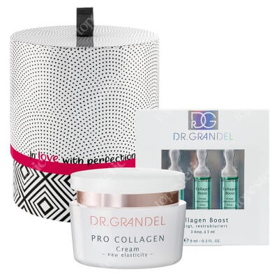 Dr Grandel Collagen Set ZESTAW Ampułki 3 x 3 ml + Krem kolagenowy ujędrniający 50 ml