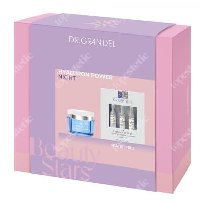 Dr Grandel Gift Box Hyaluron Power Night ZESTAW Krem z kwasem hialuronowym  na noc 50 ml + Ampułka z kwasem hialuronowym 3x3 ml