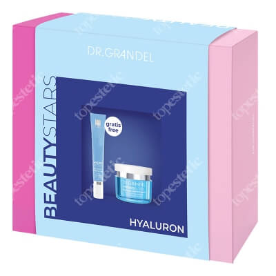 Dr Grandel Hyaluron Gift Box ZESTAW Krem nawilżający z kwasem hialuronowym 24h, 50 ml +Krem - Maska pod oczy 20 ml