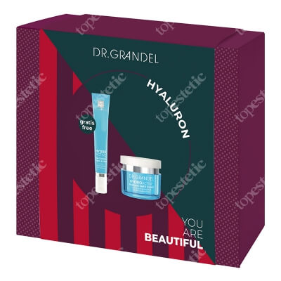 Dr Grandel Hyaluron Gift Box ZESTAW Krem nawilżający z kwasem hialuronowym 24h, 50 ml +Krem - Maska pod oczy 20 ml