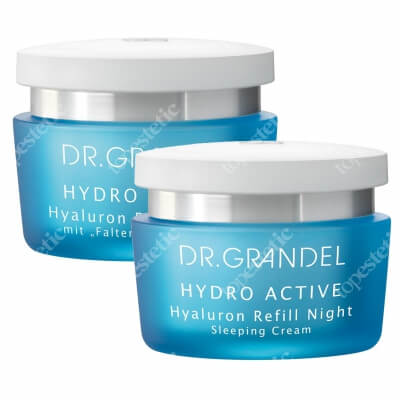 Dr Grandel Hyaluron Refill Set ZESTAW Krem nawilżający z kwasem hialuronowym 24h, 50 ml + Krem z kwasem hialuronowym nawilżająco-ujędrniający na noc 50 ml