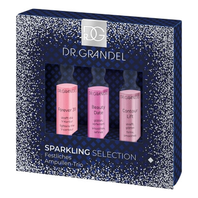 Dr Grandel Sparkling Selection ZESTAW Ampułka liftingująca 1x3 ml + Ampulka z peptydati 1x3 ml + Ampułka ujędrniająco-rozświetlająca 1x3 ml