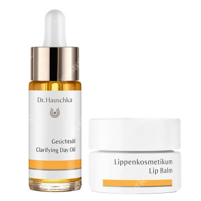 Dr Hauschka Clarifying Day Oil + Lip Balm ZESTAW Olejek regulujący na dzień 18 ml + Balsam do ust 4,5 ml