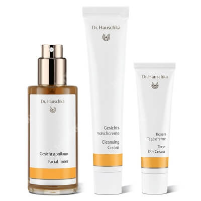 Dr Hauschka Dr Hauschka Must Have Set ZESTAW Krem do mycia twarzy 50 ml + Tonik odświeżający 100 ml + Krem z róży na dzień 30 ml