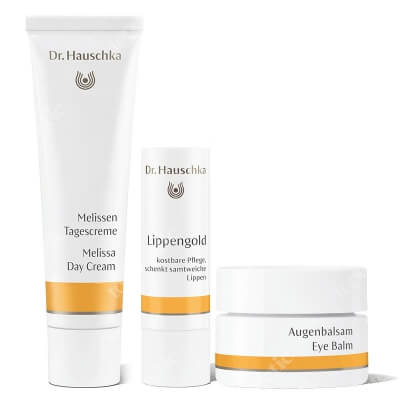 Dr Hauschka Melissa Day Cream + Eye Balm + Lip Care Stick ZESTAW Krem z melisy na dzień 30 ml + Balsam pod oczy 10 ml + Sztyft pielęgnacyjny do ust 4,9 g