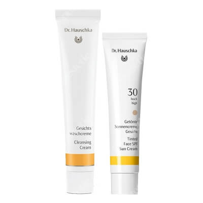 Dr Hauschka Perfect Start ZESTAW Krem tonujący do twarzy 40 ml + Krem do mycia twarzy 50 ml