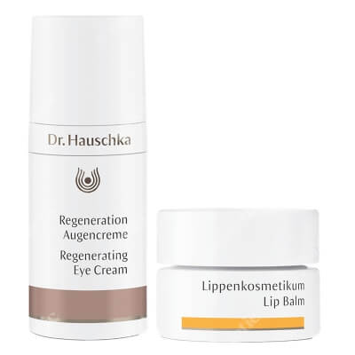Dr Hauschka Regenerating Eye Cream + Lip Balm ZESTAW Krem regenerujący pod oczy 15 ml + Balsam do ust 4,5 ml
