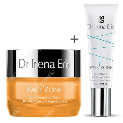 Dr Irena Eris Eyes Zone & Face Zone ZESTAW Żelowa maska ujędrniająca 50 ml + Krem korygujący cienie i obrzęki pod oczami 15 ml