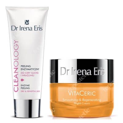 Dr Irena Eris Night Recovery Kit ZESTAW Krem wygładzająco - regenerujący na noc 50 ml + Peeling enzymatyczny do cery suchej i wrażliwej 75 ml