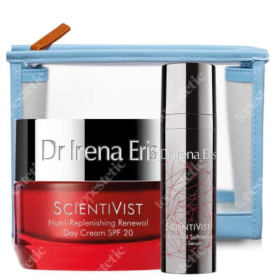 Dr Irena Eris ScientiVist Day Care ZESTAW Wygładzające serum 30 ml + Odżywczy krem regenerujący na dzień 50 ml + Kosmetyczka 1 szt