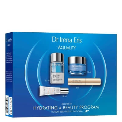 Dr Irena Eris Trial Set Aquality ZESTAW Dwufazowy płyn 50 ml + Intensywnie nawilżający krem 15 ml + Tonujący krem antyrodnikowy 10 ml + Tusz (kolor Black) 4 ml