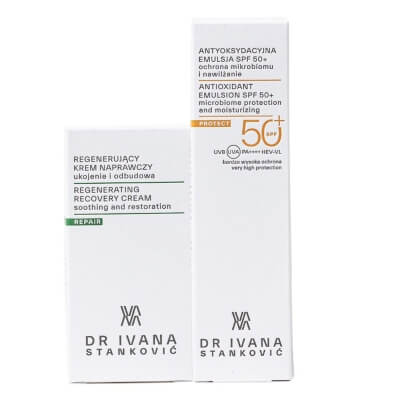 Dr Ivana Stanković Repair SET ZESTAW Regenerujący krem naprawczy 50 ml + Kojąca pianka myjąca 150 ml