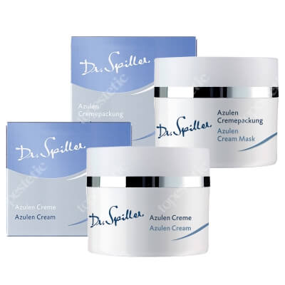 Dr Spiller Azulen Cream + Azulen Cream Mask ZESTAW Łagodzący krem z wyciągiem z rumianku 50 ml + Kremowa maska z bisabololem, olejem sojowym 50 ml