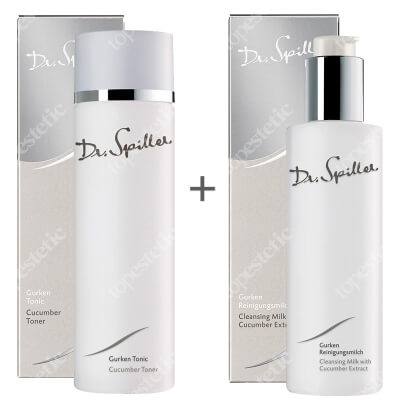 Dr Spiller Cera Tłusta i Mieszana ZESTAW Tonik z ekstraktem z ogórka 200 ml + Mleczko z ekstraktem z ogórka 200 ml