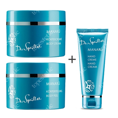 Dr Spiller Manaru ZESTAW Peeling do ciała 250 ml + Krem do dłoni 75 ml + Balsam do ciała 250 ml