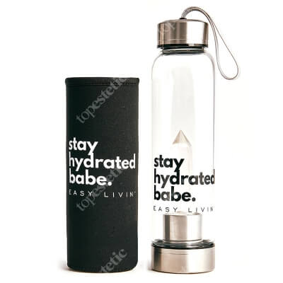 Easy Livin Butelka Szklana Z Kryształem Górskim Przynosi równowagę i harmonię 1 szt