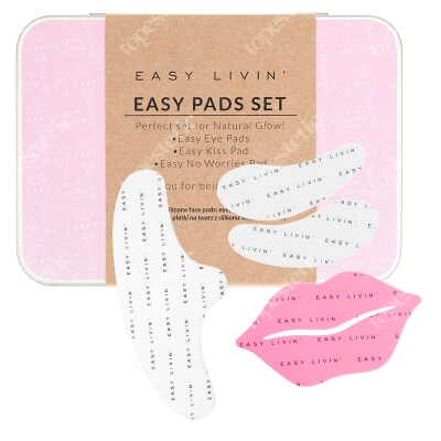 Easy Livin Easy Pads Set ZESTAW Wielorazowe płatki pod oczy 2 szt + Wielorazowy płatek na czoło 1 szt + Wielorazowy płatek na usta  1 szt