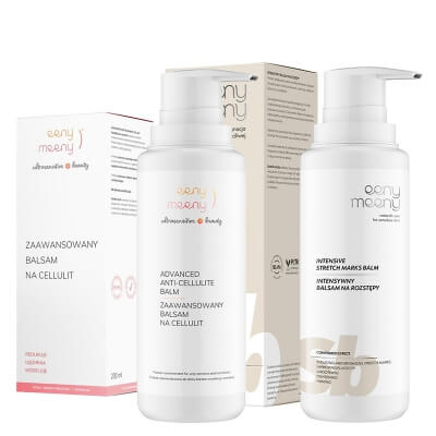 Eeny meeny Cellulit i Rozstępy ZESTAW Redukuje, ujędrnia, modeluję 200 ml + Redukuje i rozjaśnia istniejące już rozstępy 200 ml