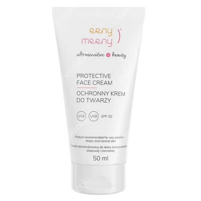 Eeny meeny Ochronny Krem Do Twarzy UVA UVB SPF 50 Chroni, nawilża, wyrównuje koloryt skóry - tuba 50 ml