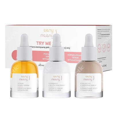 Eeny meeny Try Me Box ZESTAW Odżywcze serum rewitalizujące 10 ml + Normalizujące serum wygładzające 10 ml + Podwójne serum witaminowe 10 ml