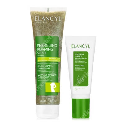 Elancyl Scrub and Gel Cream to Beauty Body ZESTAW Energetyzujący peeling do ciała 150 ml + Intensywnie korygujący żel na rozstępy 75 ml