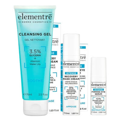 Elementre Firming And Recovery ZESTAW Ujędrniające serum pod oczy 20 ml + Krem regenerująco-nawilżający 50 ml + Żel oczyszczający 75 ml