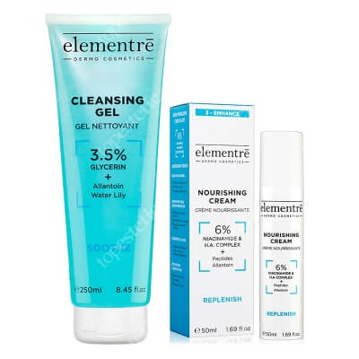 Elementre Nourishing Cream + Cleansing Gel ZESTAW Krem odżywczy 50 ml + Żel oczyszczający 250 ml