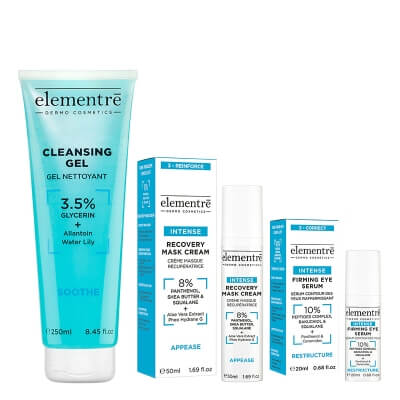 Elementre Recovery + Firming ZESTAW Żel oczyszczający 250 ml + Krem regenerująco-nawilżający 50 ml + Ujędrniające serum pod oczy 20 ml