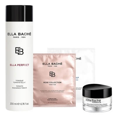 Ella Bache Radiance Youth Skin ZESTAW Tonik rozświetlający 200 ml + Maska nawilżająco-wypełniająca 16 ml + Maska różana 16 ml + Krem odmładzający 50 ml