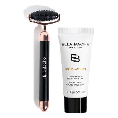 Ella Bache Roller Micro Vibrating + Royale Rich Nourishing Cream ZESTAW Masażer do twarzy 1 szt + Bogaty odżywczy krem 15 ml
