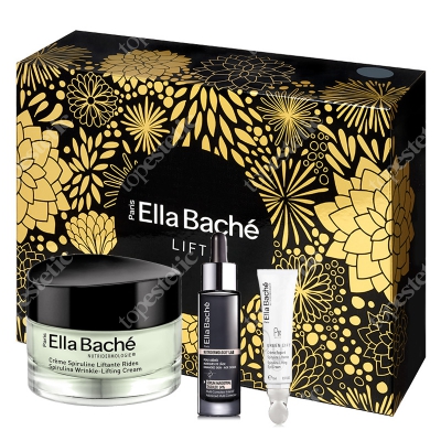 Ella Bache Spirulina Box 2019 ZESTAW Przeciwzmarszczkowo-liftingujący krem 50 ml + Liftingujący krem pod oczy 15 ml + Serum wygładzające 30 ml + Kosmetyczka