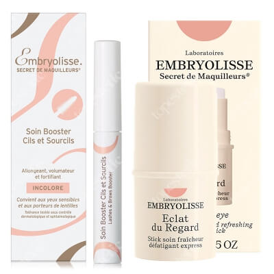 Embryolisse Beauty Eyes  ZESTAW Odżywka do brwi rzęs i 6,5 ml + Świetliste Oczy 4,5 g