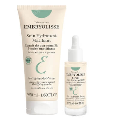 Embryolisse Mattifying Moisturizer and Anti Blemish Set ZESTAW Krem Nawilżająco-Matujący 50 ml + Serum przeciw niedoskonałościom 30 ml