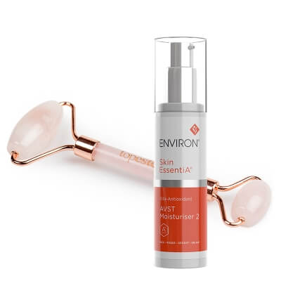 Environ AVST 2 Skin EssentiA Cream + Roller Topestetic ZESTAW Krem 50 ml + Roller do masażu twarzy z różowego kwarcu 1 szt