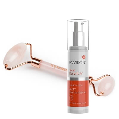 Environ AVST 4 Skin EssentiA Cream + Roller Topestetic ZESTAW Krem 50 ml + Roller do masażu twarzy z różowego kwarcu 1 szt