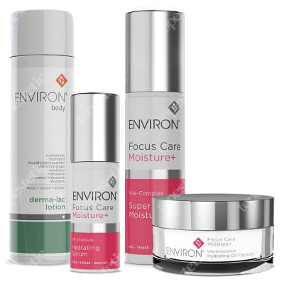 Environ Moisture ZESTAW Super nawilżacz 50 ml + Kapsułki nawilżające 30 szt. + Serum 30 ml + Nawilżacz do ciała 200 ml