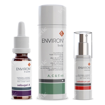 Environ Pakiet 5 - Porfiryny ZESTAW Żel 30 ml + Olejek odżywczy o silnym działaniu 100 ml + Żel Colostrum 30 ml