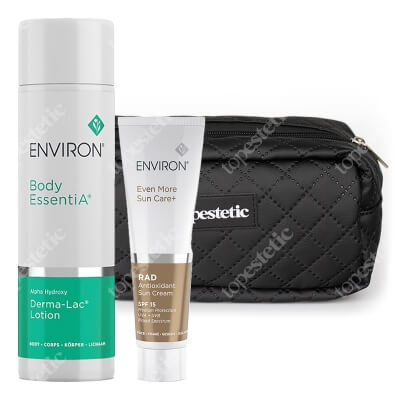 Environ RAD SPF 15 + Derma-Lac Lotion + Kosmetyczka Topestetic Gratis ZESTAW Krem RAD SPF 100 ml + Nawilżacz do ciała 200 ml + Kosmetyczka czarna 1 szt