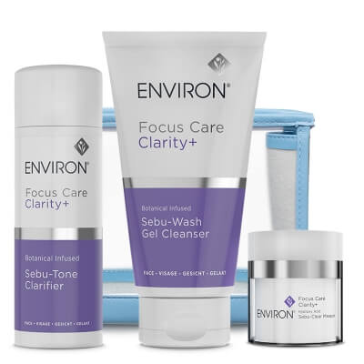 Environ Sebu-Control Set ZESTAW Żel do mycia twarzy 150 ml + Tonik 100 ml + Maska 50 ml + Kosmetyczka 1 szt