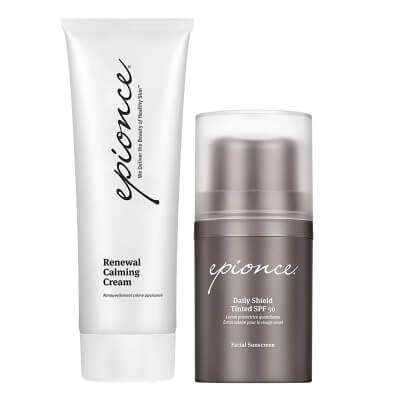 Epionce Calming + Tinted SPF 50 ZESTAW Rewitalizujący krem kojący 75 g + Emulsja ochronna SPF 50 50 ml