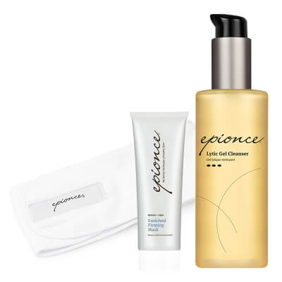Epionce Clean And Firm ZESTAW Lityczny żel oczyszczający 170 ml + Maska ultra kojąca 75 g + Opaska na głowę 1 szt GRATIS
