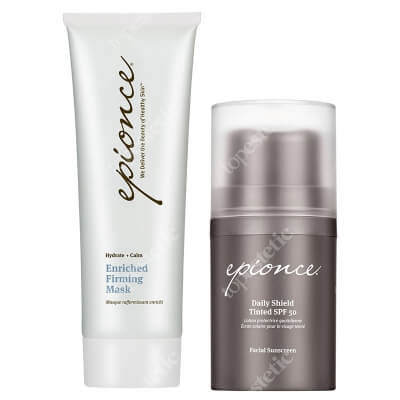 Epionce Enriched Firming Mask + Daily Shield Lotion Tinted SPF 50 ZESTAW Maska ultra kojąca 75 g + Emulsja ochronna SPF 50 50 ml